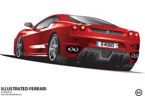 Ferrari Vector Illustration Thumbnail