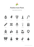 Festive Icon Vector Pack