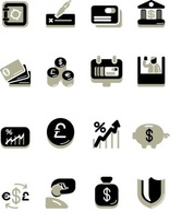 Finance, banking, economy icons Thumbnail
