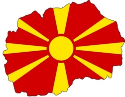 Flag Map Of Fyr Macedonia clip art Thumbnail