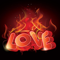 Flaming 3D Love Vector Thumbnail