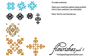 Flourishes free vector pack