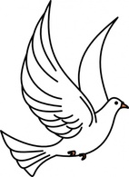 Flying Dove clip art Thumbnail