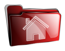 Folder icon red home