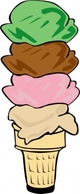 Food Menu Recreation Cartoon Ice Desserts Cream Cone Alt Party Scoop Festive Dessert Icecream Scoops