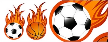 Football and basketball flame