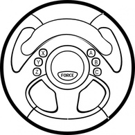 Force Feedback Wheel clip art