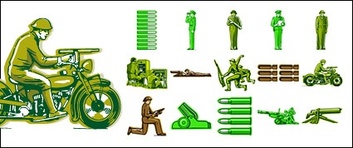 Foreign military personnel theme vector material Thumbnail