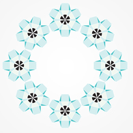 Free Abstract Flower Circle Vector