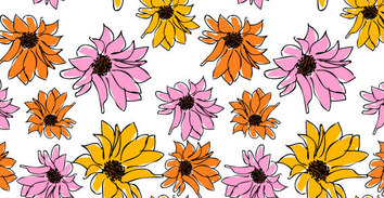 Free flowers pattern vector