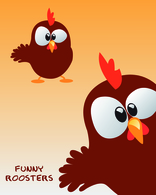 Free Funny Rooster Vector!!! Thumbnail