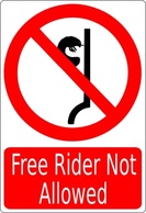Free Rider Not Allowed clip art Thumbnail