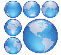Free Stock Blue Globe Kit Vector