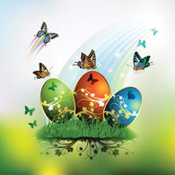 Free Stock Easter card with butterflies Thumbnail
