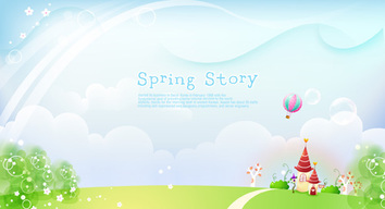Free stock Landscape spring story vector Thumbnail