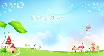 Free stock Landscape spring story vector Thumbnail