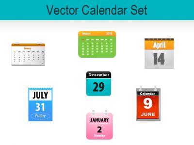 Free Vector Calendar Icons Thumbnail