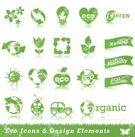 Free vector Ecology Stickers Signs Thumbnail