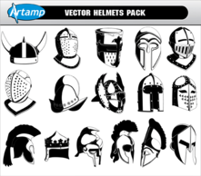 Free Vector Helmets Pack Thumbnail