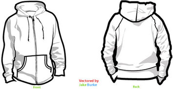 Free vector hoodie templates front and back Thumbnail