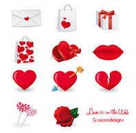 Free Vector Icon Set for Valentine’s Day Thumbnail