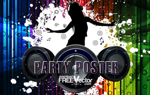 Free Vector Party Poster Thumbnail