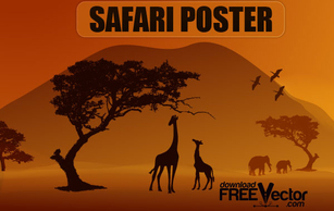 Free Vector Safari Poster Thumbnail