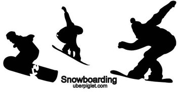 Free vector snowboarding silhouettes Thumbnail