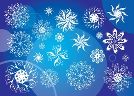 Free Vector Snowflakes Thumbnail