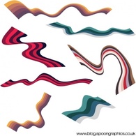 Free Wavy Vector Ribbon Graphics