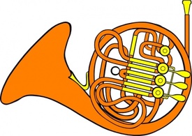 French Horn clip art Thumbnail