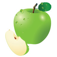 Fresh Green Apple Vector Thumbnail