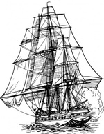 Frigate Ship clip art