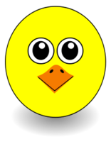 Funny Chick Face Cartoon