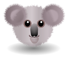 Funny Koala Face Cartoon