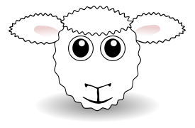 Funny Sheep Face White Cartoon Thumbnail