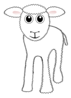 Funny White Lamb Cartoon Thumbnail