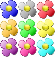 Game Marbles Flowers clip art Thumbnail