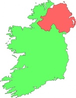 Geography Map Contour Silhouette Cartoon Ireland Kami Blank