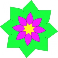 Geometric Flower Shape clip art