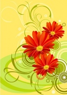 Gerbera flower background design Thumbnail