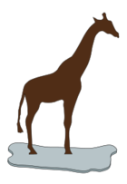 Giraffe On Ice Brown