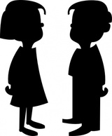 Girl And Boy clip art