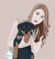 Girl and dog 7