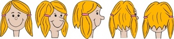 Girl Face Character Development clip art