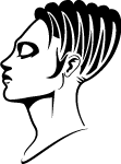 Girl Face Profile Vector