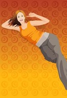 Girl in lay position vector 13 Thumbnail