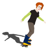 Girl On Skateboard