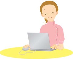 Girls and computer vector 52