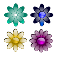 Glossy flowers 3